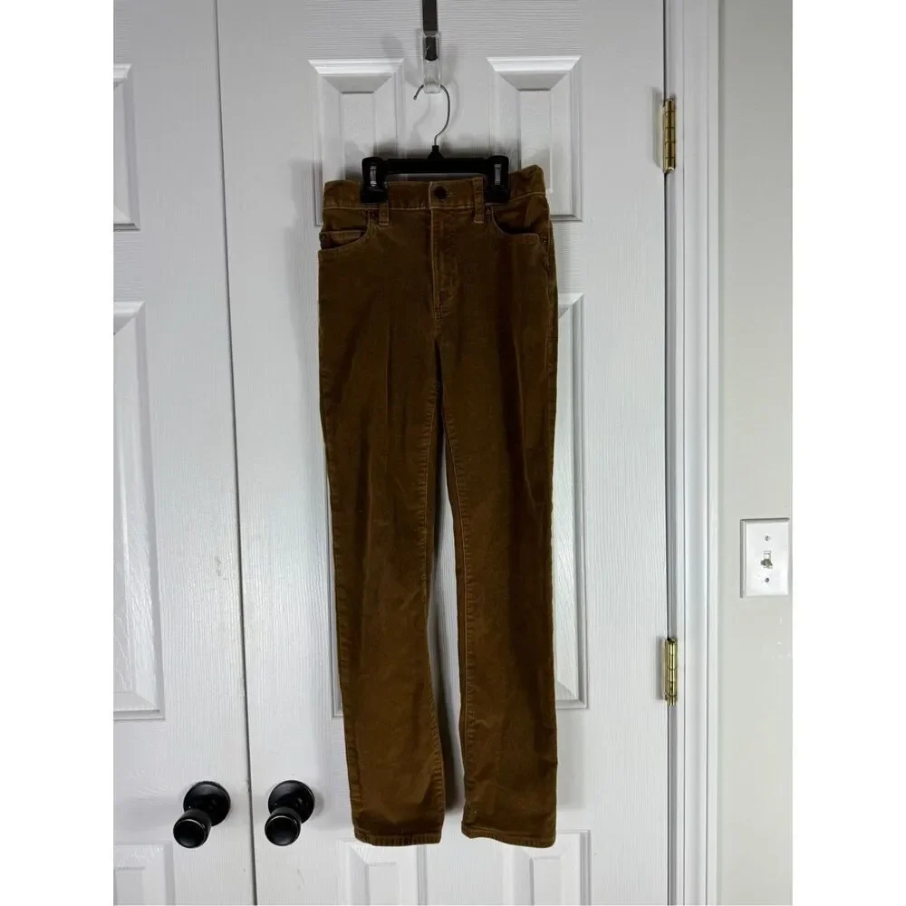 Crewcuts Boys Brown Cord Skinny Straight Pants Size 12